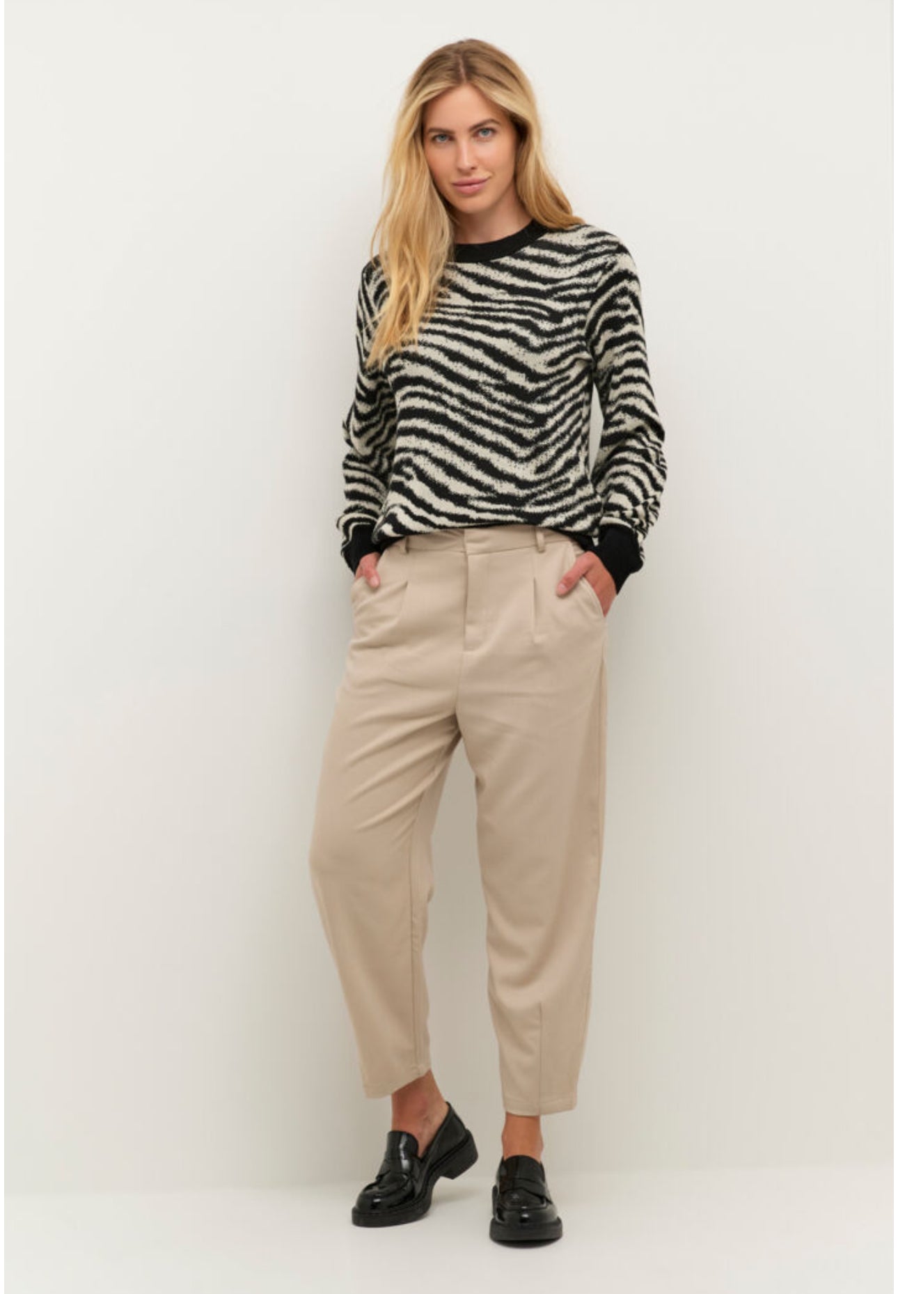 Merle pants cropped feather grey