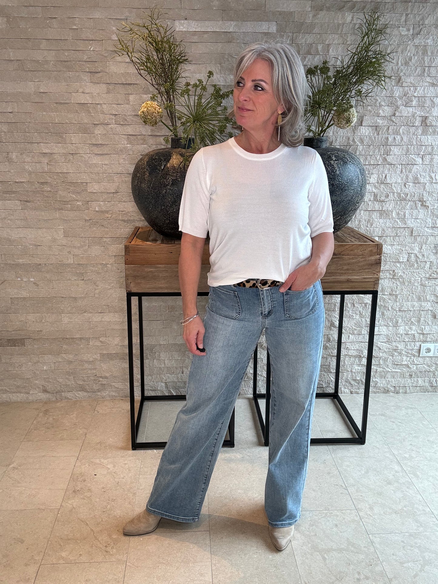 lizza pullover ronde hals chalk