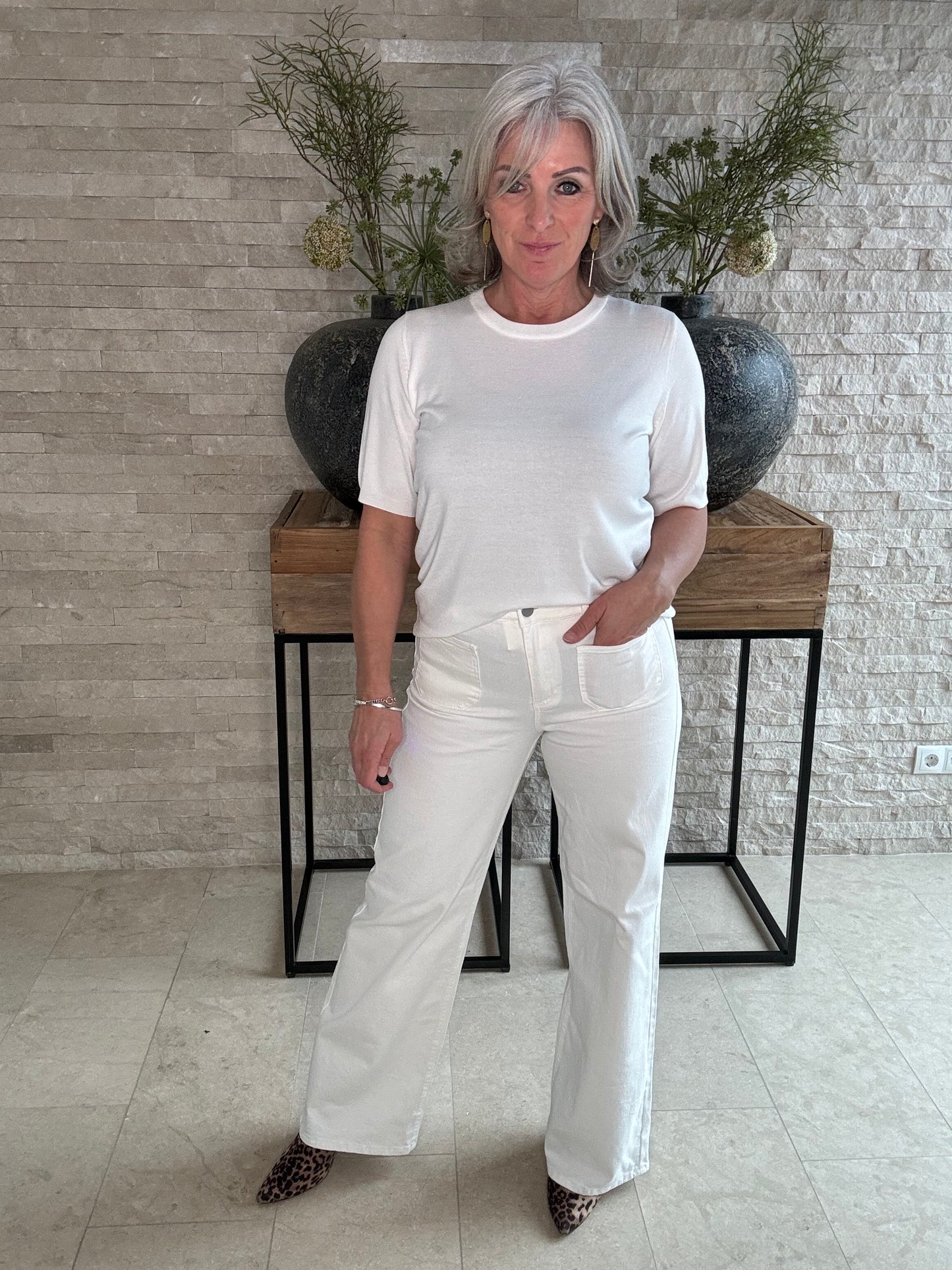 lizza pullover ronde hals chalk
