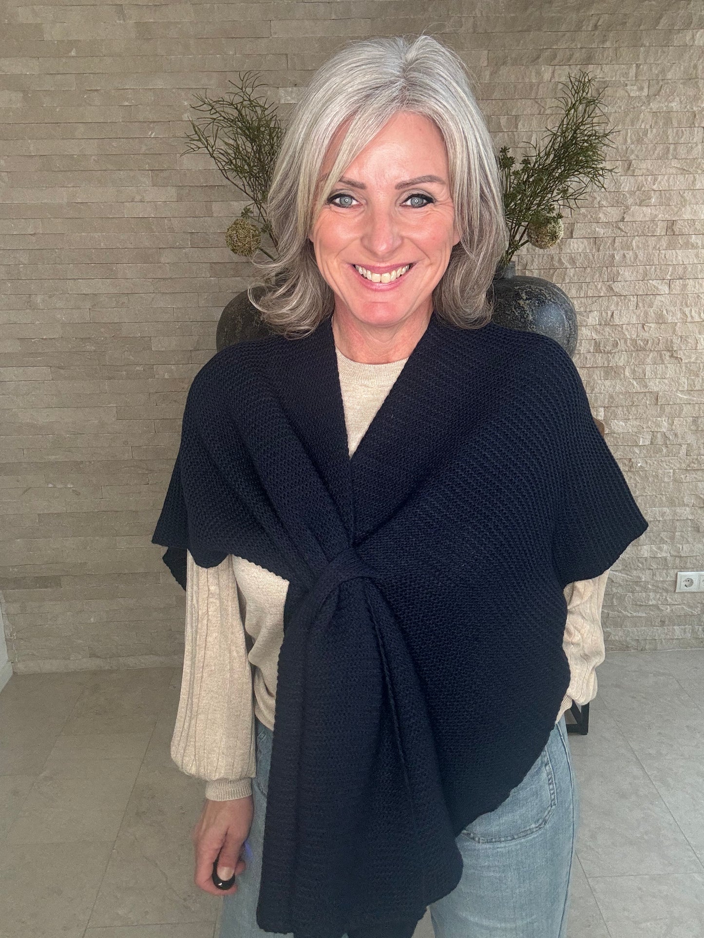 Poncho gina marine onesize