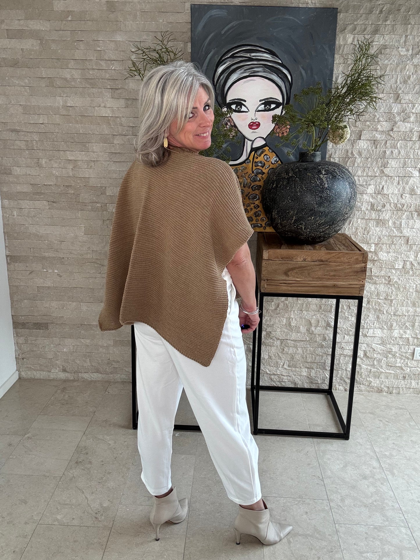 Poncho gina onesize Camel