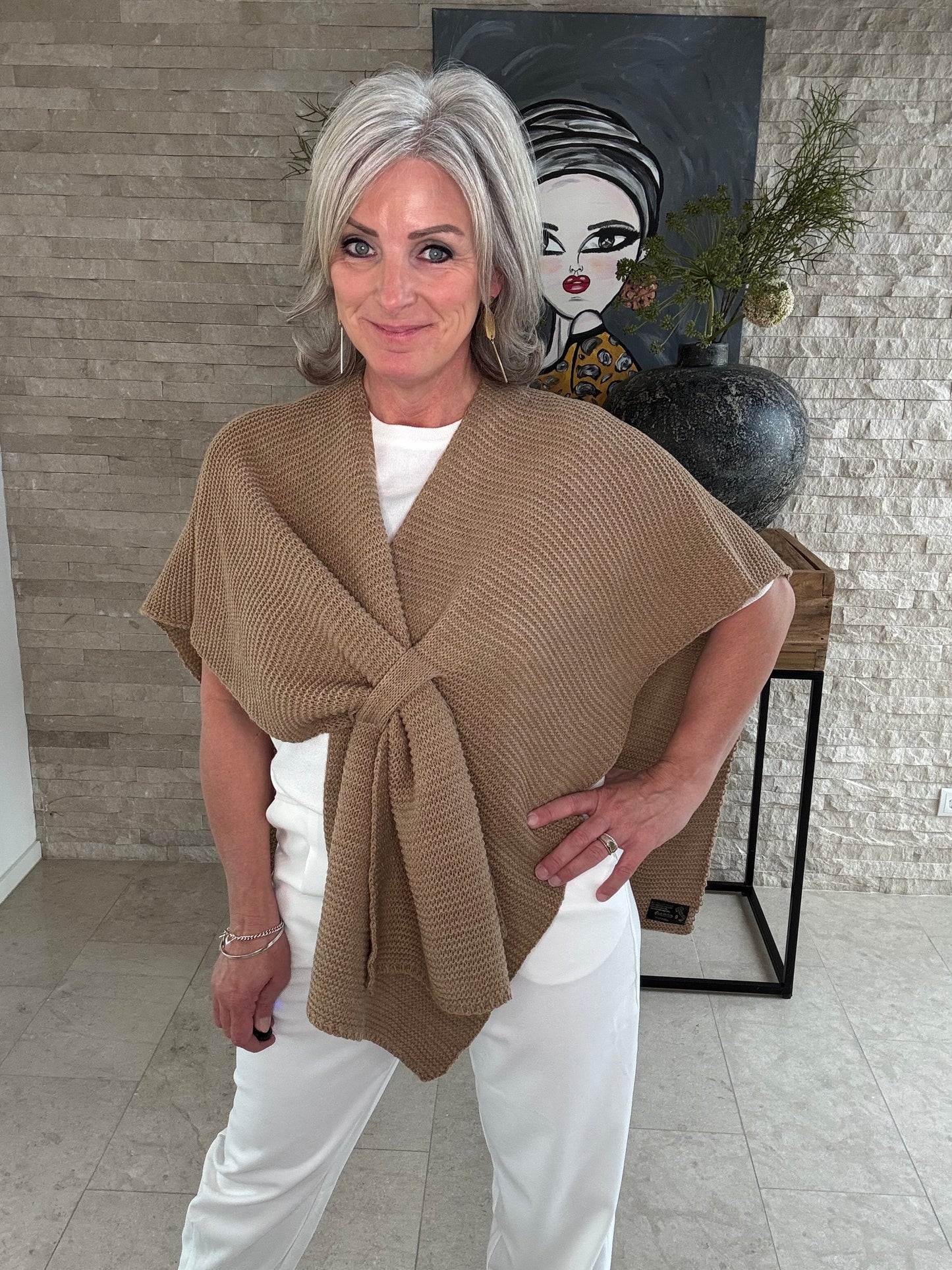 Poncho gina onesize Camel