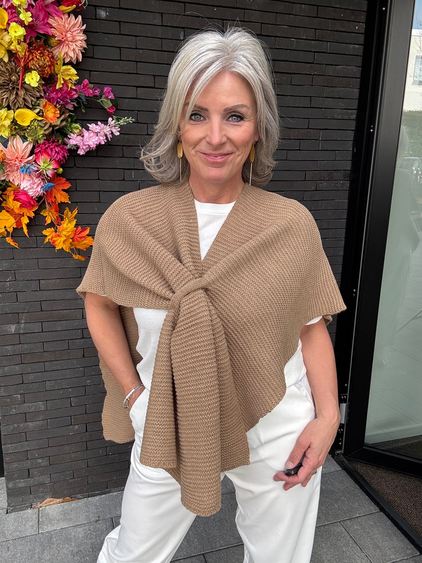 Poncho gina onesize Camel