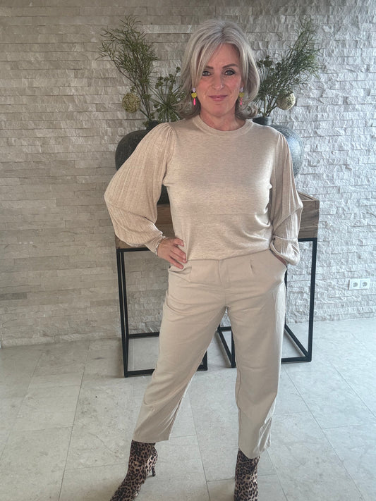 Merle pants cropped feather grey