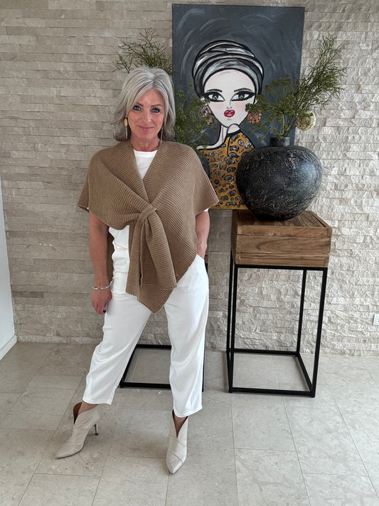 Poncho gina onesize Camel