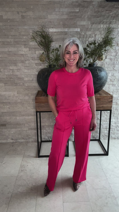 Jenny straight pants raspberry